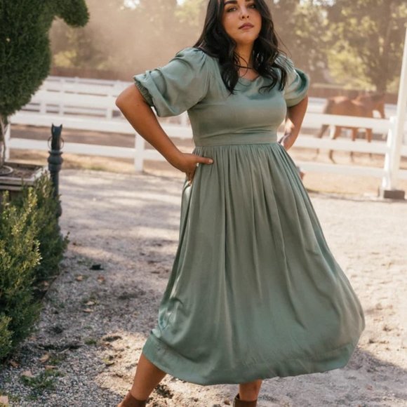 JessaKae Dresses & Skirts - Jessakae Sage Dress Fern